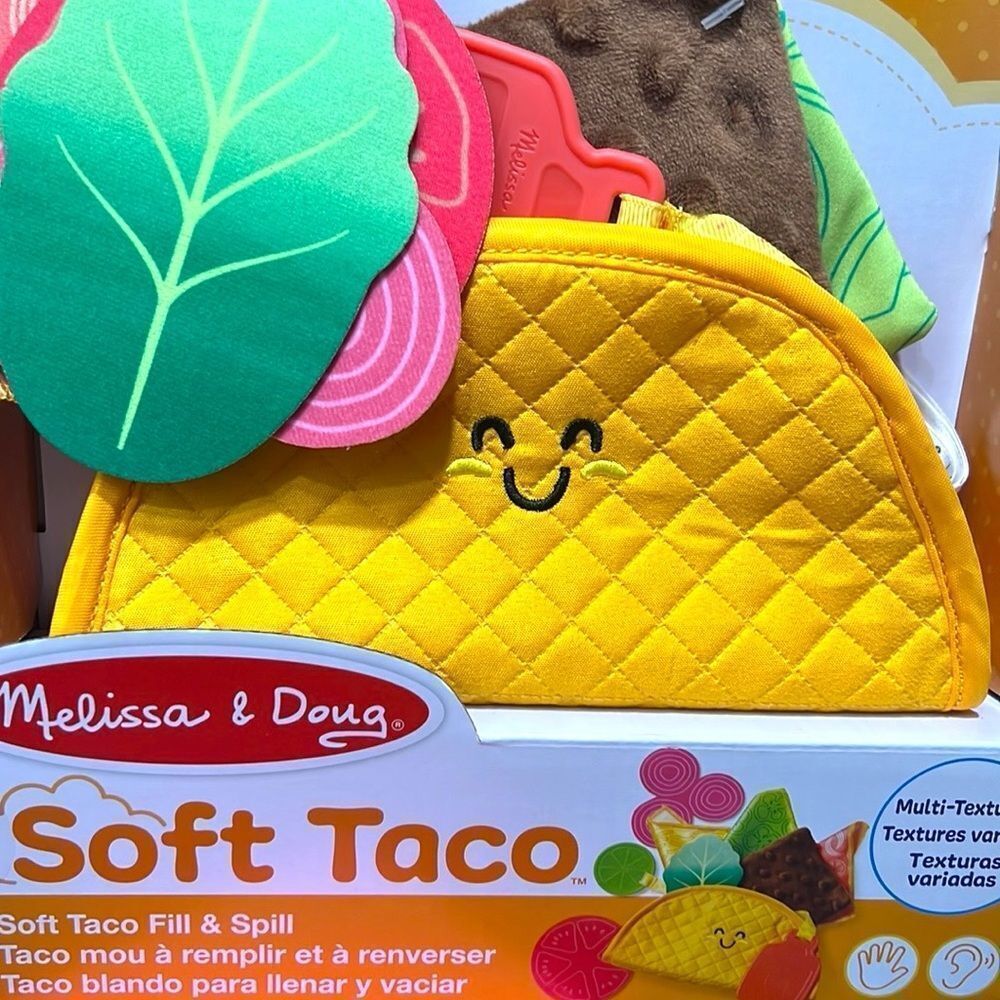 Melissa & Doug Baby Toy Soft Taco Fill & Spill Sensory Infant Toddler NEW - Picture 2 of 8